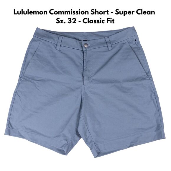 Lululemon Men’s  32  Commission Classic Fit Short 7" Warpstreme Navy Blue Preppy - Picture 2 of 8